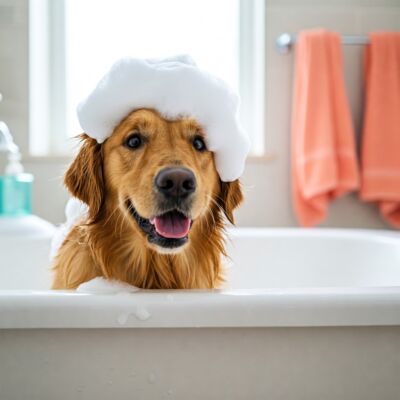 Hund baden